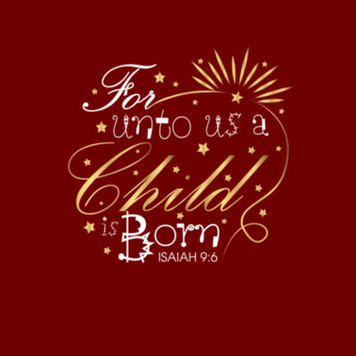 A Child is Born white txt Design