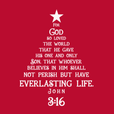 John 3:16 Tree White Design