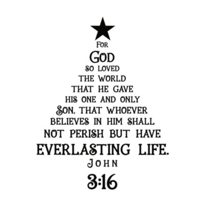 John 3:16 Tree black Design