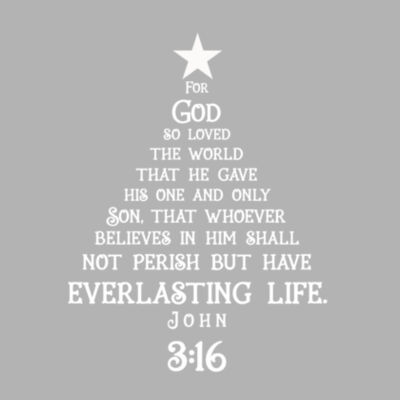 John 3:16 tree white Women's Design